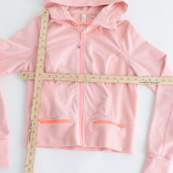 Lululemon Rejuvenate Pink Hoodie Zip Up Mockneck Casual Bleached Coral Sweater 8 - Picture 4 of 12